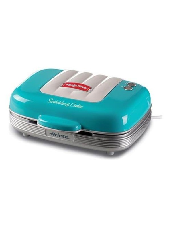 Ariete Brödrost &amp; Toaster Party Time 3-in-1 Sandwich &amp; Cookies Blue