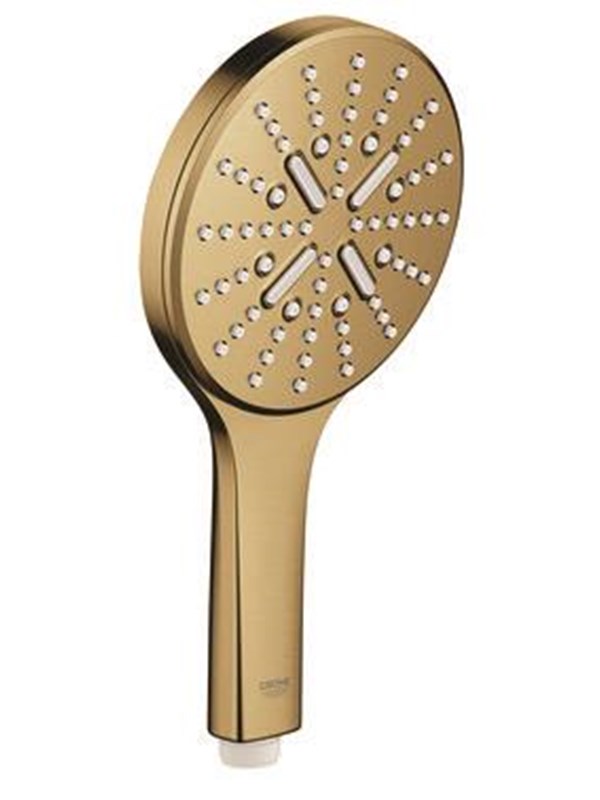 Grohe Rainshower smartactive 130 hand shower 3-sprays brushed cool sunrise