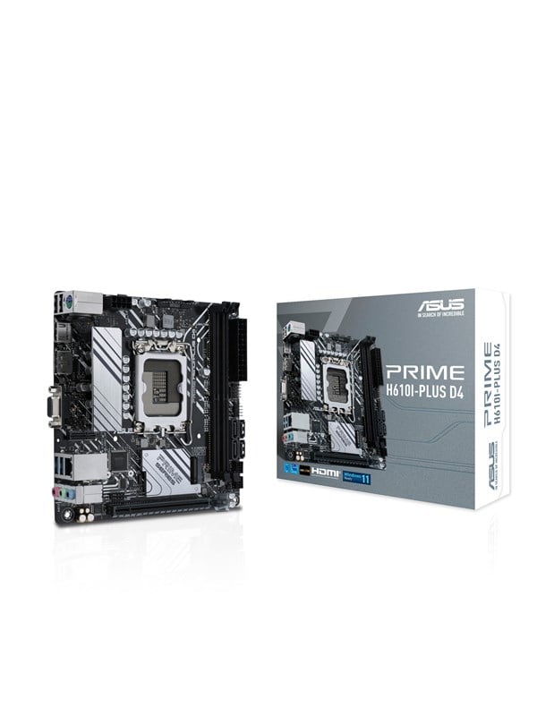 ASUS PRIME H610I-PLUS D4 Moderkort - Intel H610 - Intel LGA1700 - DDR4 RAM - Mini-ITX
