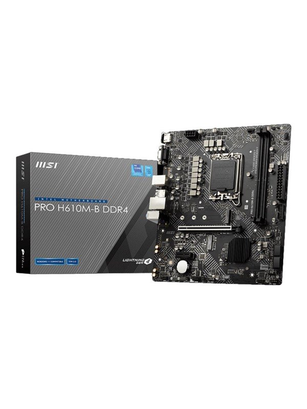 MSI PRO H610M-G DDR4 Moderkort - Intel H610 - Intel LGA1700 - DDR4 RAM - Micro-ATX