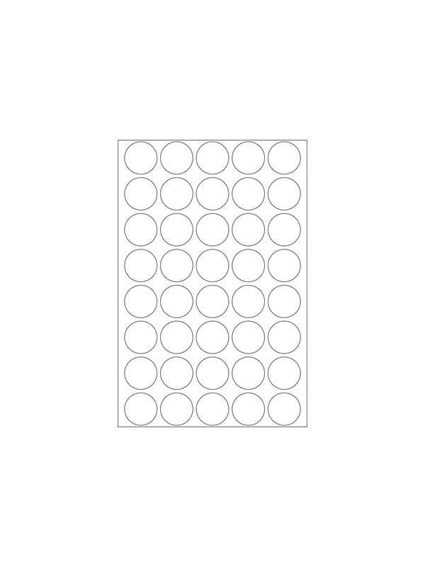 HERMA sealing label - 19 mm diameter - transparent - polyester (pack of 640)