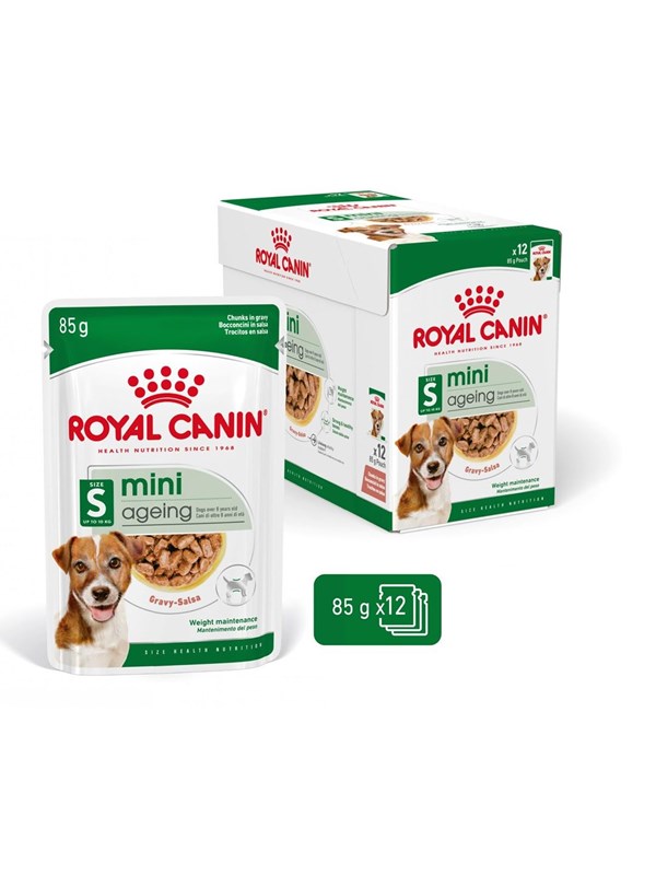 Royal Canin Mini Ageing Chunks in Gravy 85g (12-Pack)