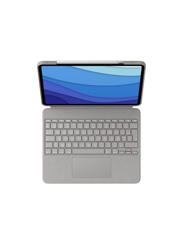 Logitech Combo Touch Keyboard And Folio Case With Trackpad Azerty French Sand Tastatur & Folio Set Fransk Beige
