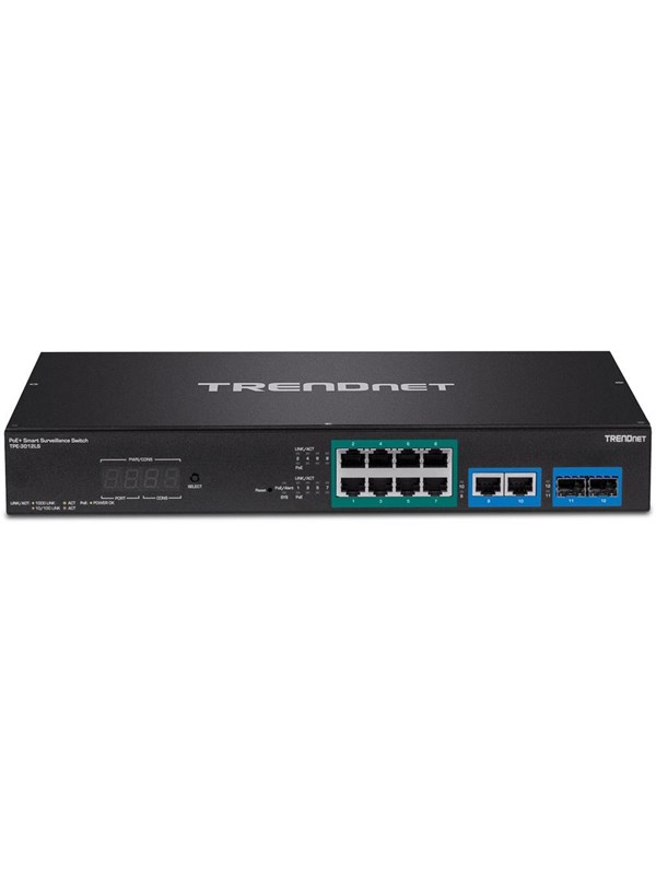 TRENDnet TPE-3012LS 12-Port Gigabit PoE+ Smart Surveillance Switch