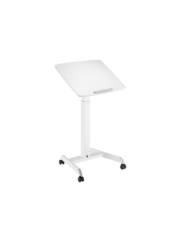 Deltaco Office Height Adjustable Workstation White Gaming Bord