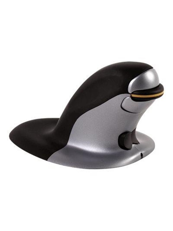 Fellowes Penguin Large - Vertical mouse - Laser - Silver