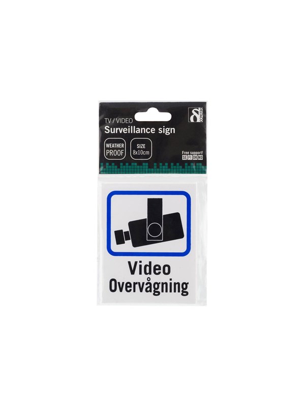 Produktfoto för DELTACO - Tecken - videoövervakning - 80 x 100 mm - plast (paket om 2)