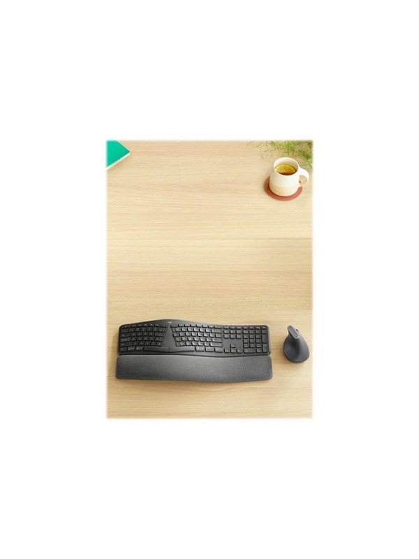 Logitech ERGO K860 - keyboard - AZERTY - French - graphite - Tangentbord - Fransk - Svart