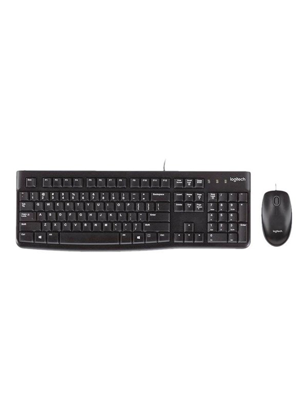 Logitech Desktop Mk120 Tastatur & Mus Set Spanska