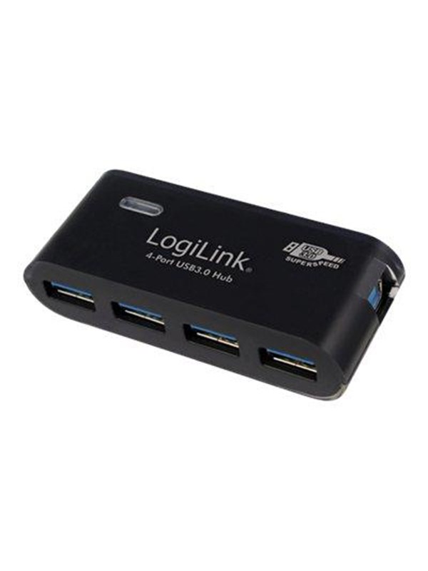 LogiLink USB 3.0 hub 4-port black USB Hub - USB 3.2 - 4 porte - Svart