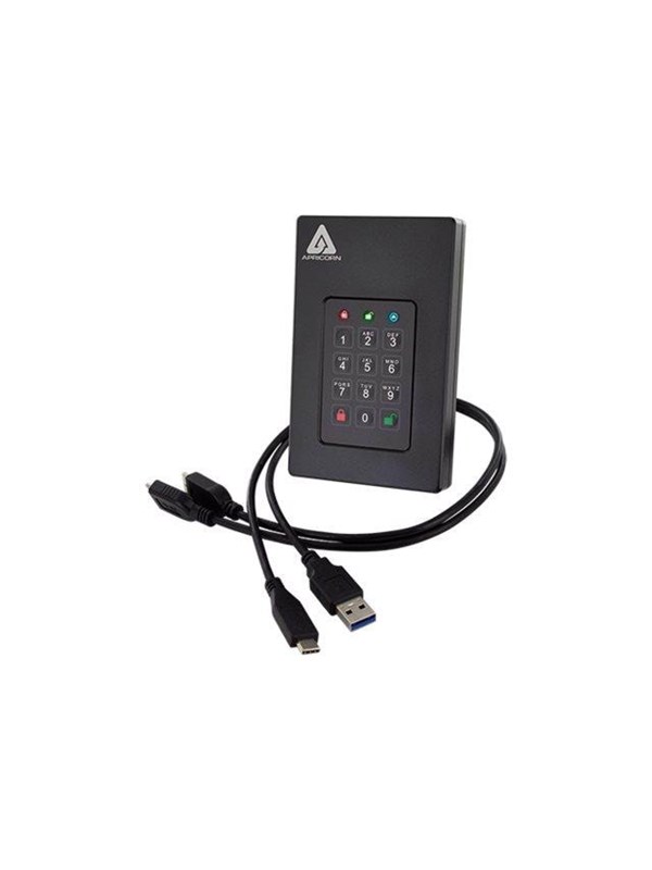 Apricorn Aegis Fortress L3 - Extern Hårddisk - 2TB - Svart