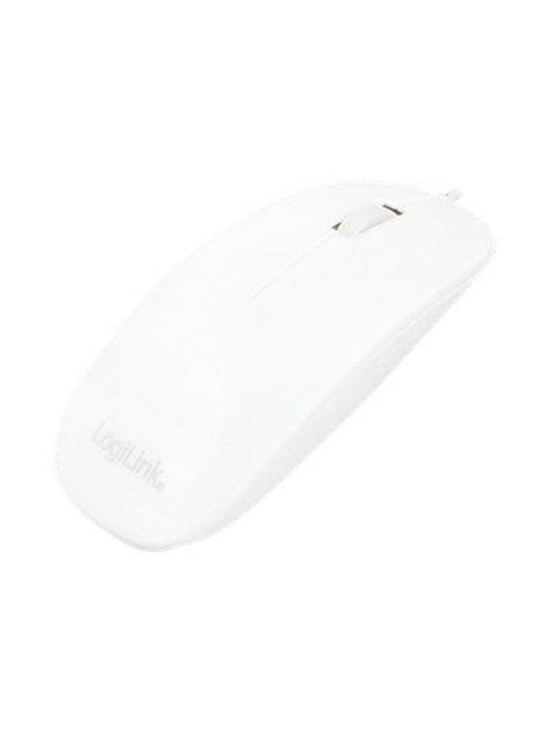 LogiLink Mouse optical white flat - Mouse - Optic - 3 knappar - Vit