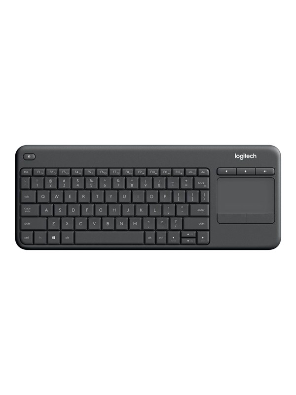 Logitech K400 Plus Ergonomic Wireless Touch Tangentbord Spanska Svart