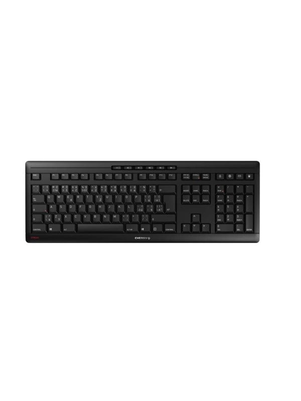 Cherry STREAM KEYBOARD WIRELESS - Tangentbord - Tjeckiska - Svart