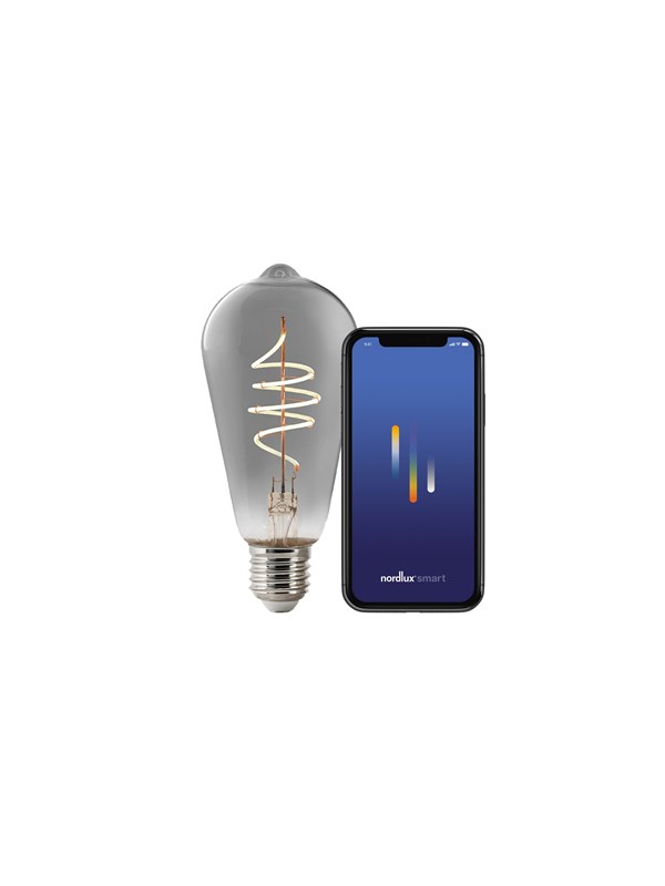 Nordlux Smart E27 Ljuskälla 4,7W 100lm 1800K Rökfarvet
