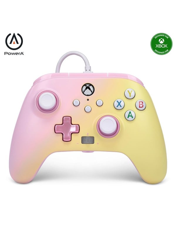 Powera Förbattrad Trådbunden Handkontroll För Xbox Series X|s Rosa Lemonad Wired Controller Microsoft Xbox One