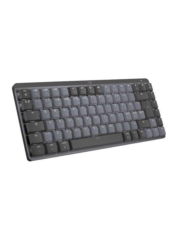 Logitech Mx Mechanical Mini For Mac Minimalist Wireless Illuminated Performance Keyboard Space Grey Uk Tangentbord Engelska Storbritannien Svart