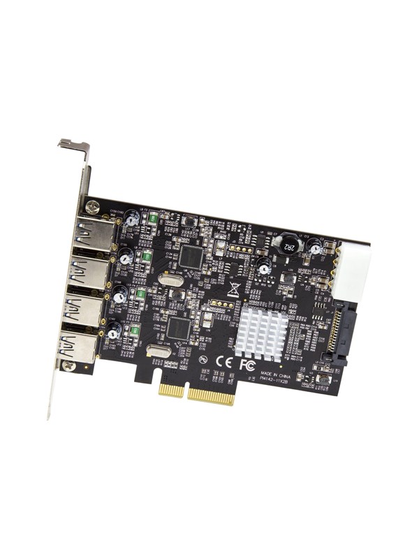 StarTech.com 4-portars USB PCIe-kort - 10 Gbps USB 3.1/3.2 Gen 2 Type-A PCI Express-expansionskort - 2 kontrollerkort - 4xUSB - Windows/Mac/Linux - USB-adapter - PCIe 3.0x4 - USB 3.1 Gen 2x4