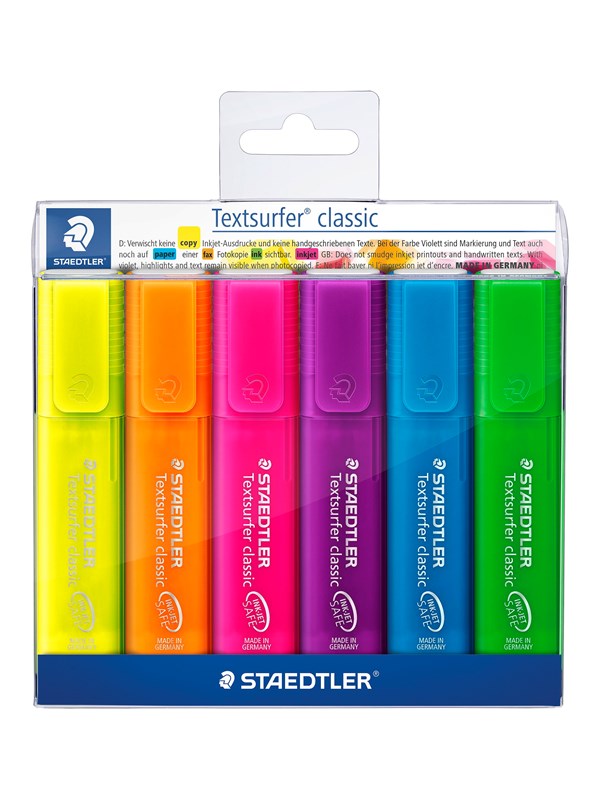 Staedtler Highlighter Textsurf.cl.6pcs.walletm