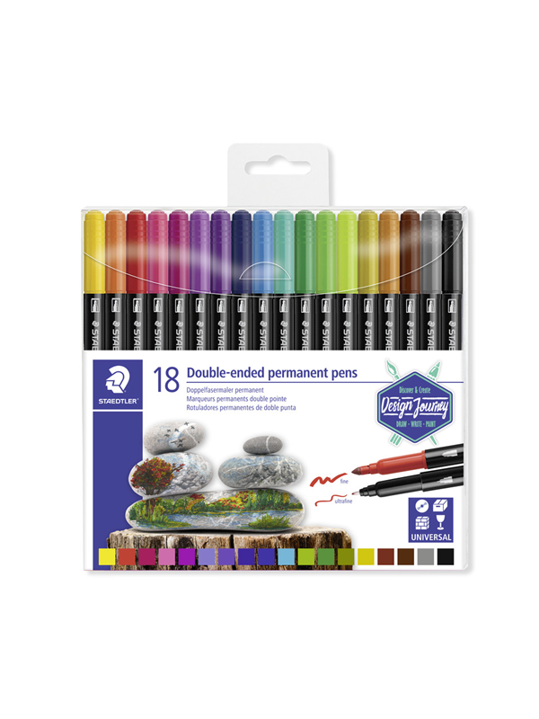 Staedtler Double-ended perm. pens 18 pcs