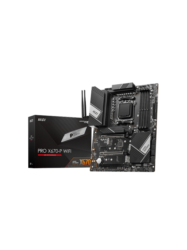 Msi Pro X670 P Wifi Moderkort Amd X670 Amd Am5 Socket Ddr5 Ram Atx