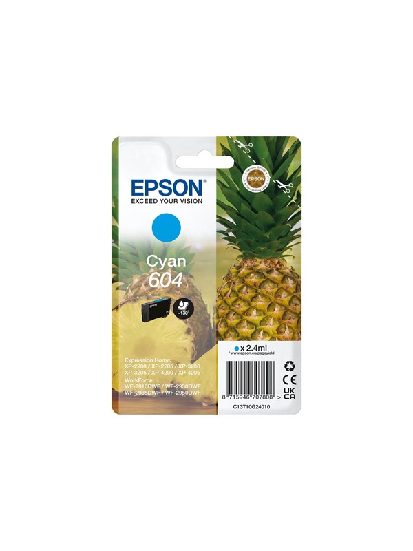 Epson 604 - cyan - original - ink cartridge