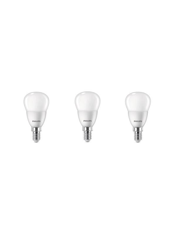 Philips LED-glödlampa P45 4.9W/827 (40W) 3-pack E14