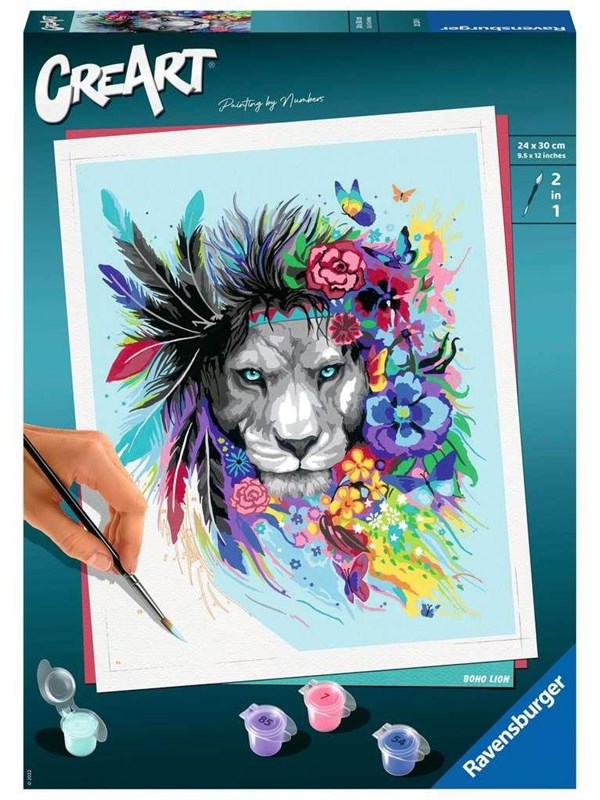 Ravensburger Creart Paint By Numbers Boho Lion