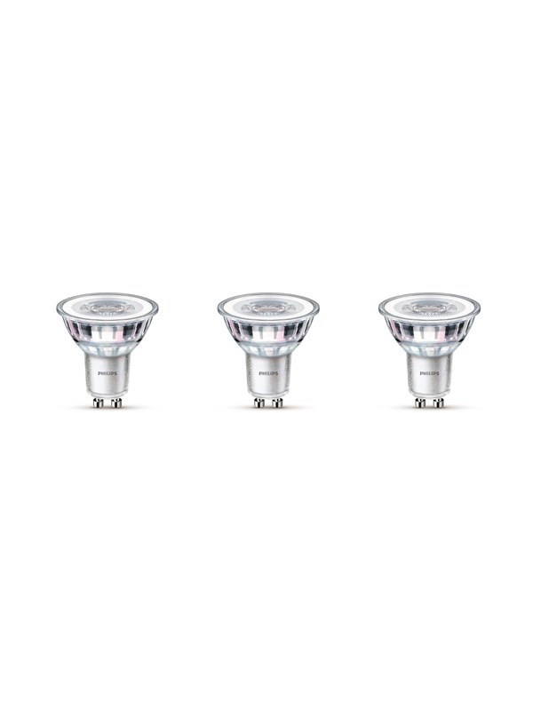 Philips LED-glödlampa Classic 3.5W/840 (35W) 36° 3-pack GU10