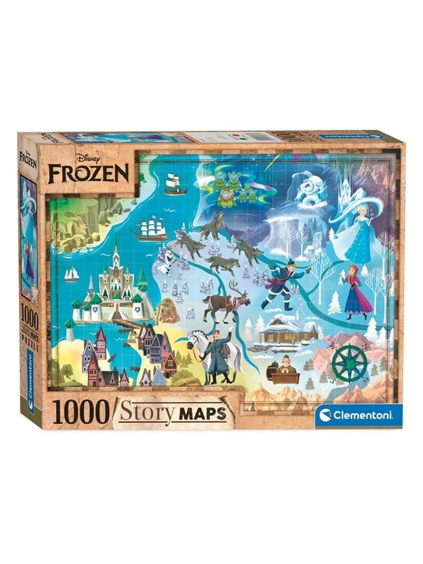 Clementoni Puzzle 1000 Pieces Story Maps Frozen Floor Golv
