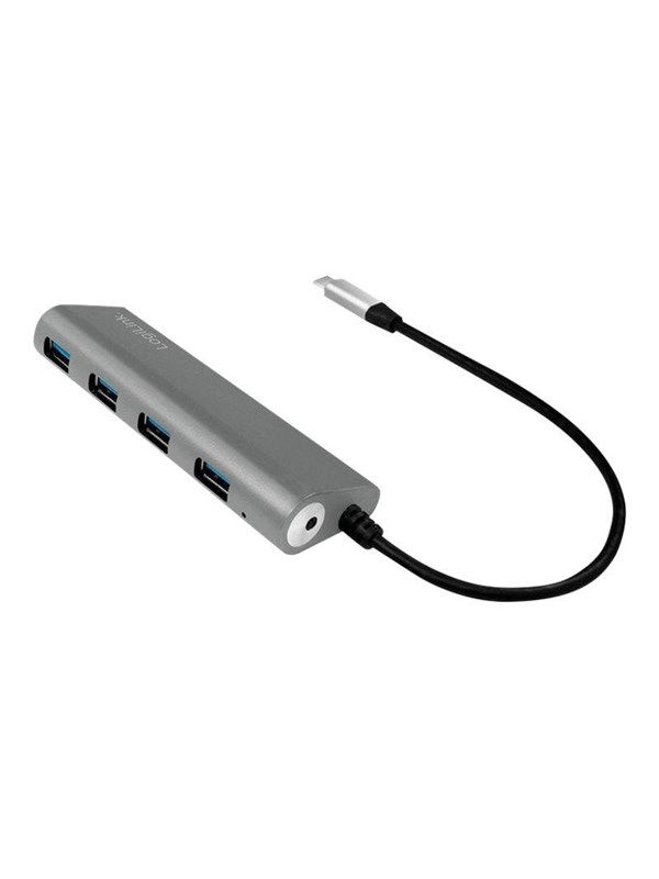 LogiLink USB-C 3.1 hub 4 port USB Hub - USB 3.2 - 4 porte - Grey