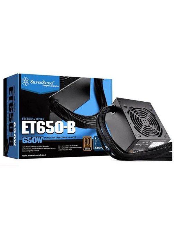 SilverStone Essential Series ET650-B Strömförsörjning - ATX - 80 Plus