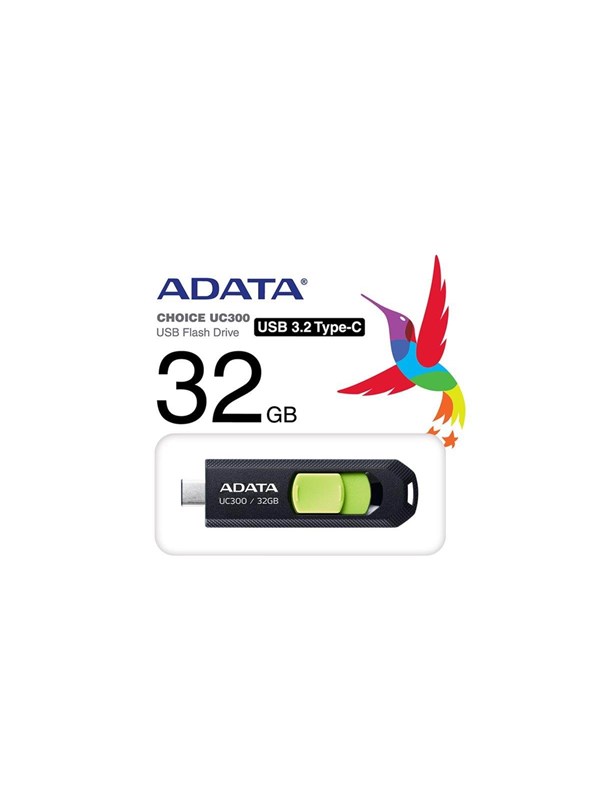 A-Data UC300 - Grön - 32GB - USB-minne