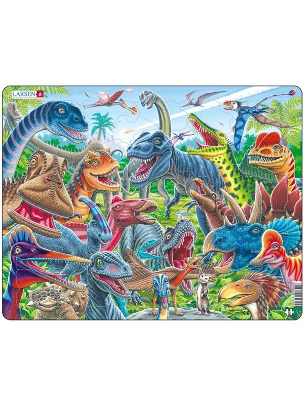 Larsen Puzzles Cheerful Dinosaurs - Köp för SEK 109 - Spara 21%