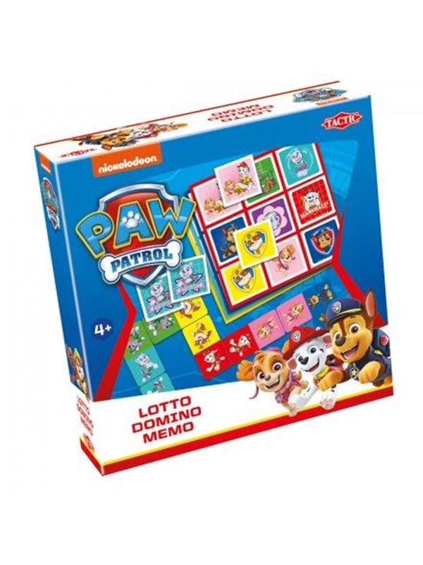 Alternativ bild 0 för Tactic PAW Patrol 3-in-1 : Memo, Lotto, Domino, 4 År