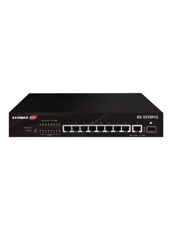 Edimax Pro GS-5210PLG - switch - 10 ports - smart - rack-mountable