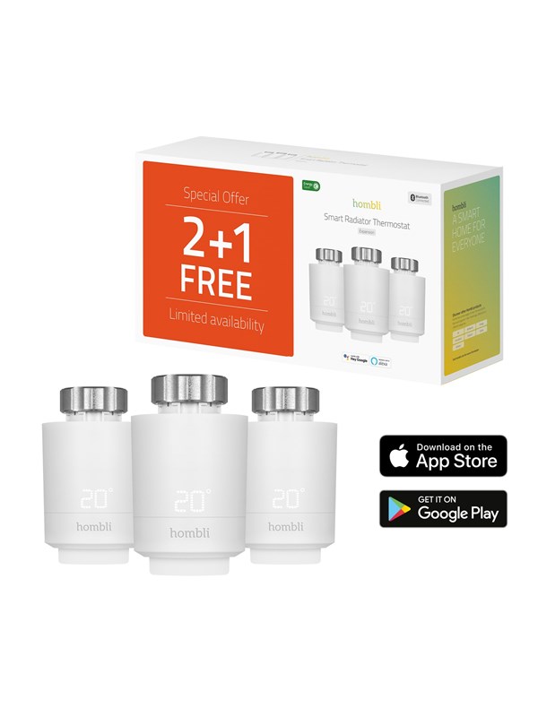 Hombli Smart Radiator Thermostat Expansion pack (2+1)