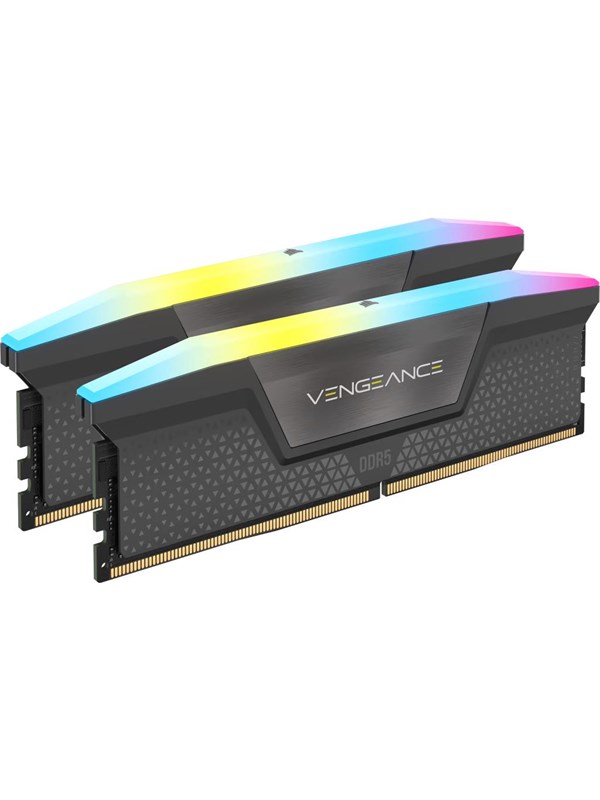 Corsair Vengeance Rgb Ddr5 6000 64gb Cl40 Dual Channel 2 Pcs Amd Expo & Intel Xmp Grå Med Rgb