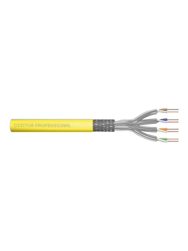 Produktfoto för DIGITUS Professional - Bulkkabel - 100 m - SFTP - CAT 7a - IEEE 802.5/IEEE 802.3 - halogenfri, fast - gul, RAL 1016