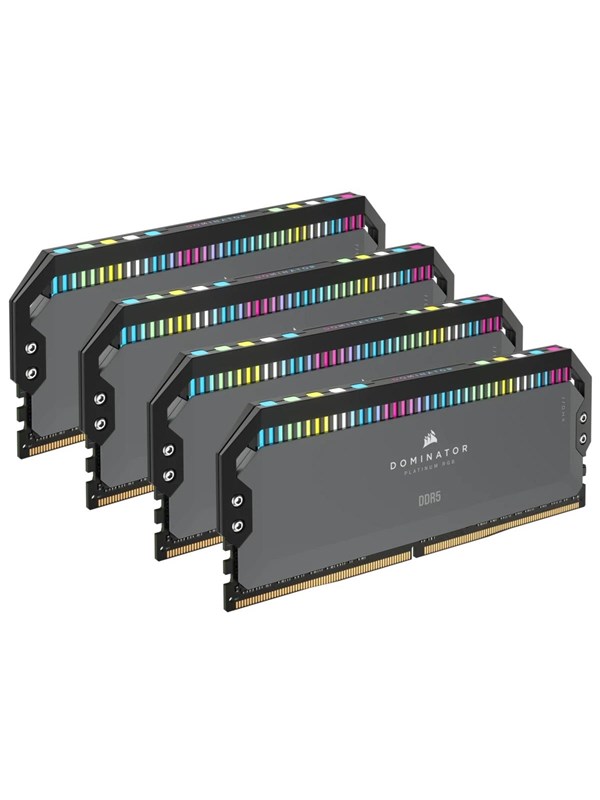 Corsair Dominator Platinum Rgb Ddr5 5600 64gb Cl36 Quad Channel 4 Pcs Amd Expo & Intel Xmp Grå Med Rgb
