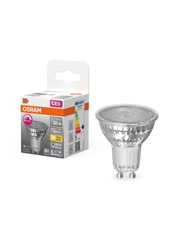 Osram LED-glödlampa LED Comfort PAR16 36° 350lm 4.7W/927 (50W) GU10 dimmable GU10