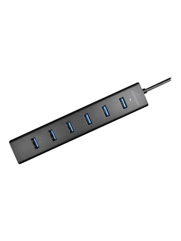 AXAGON HUE-SA7BP - hub - 7 ports USB Hub - USB 3.2 - 7 porte - Svart