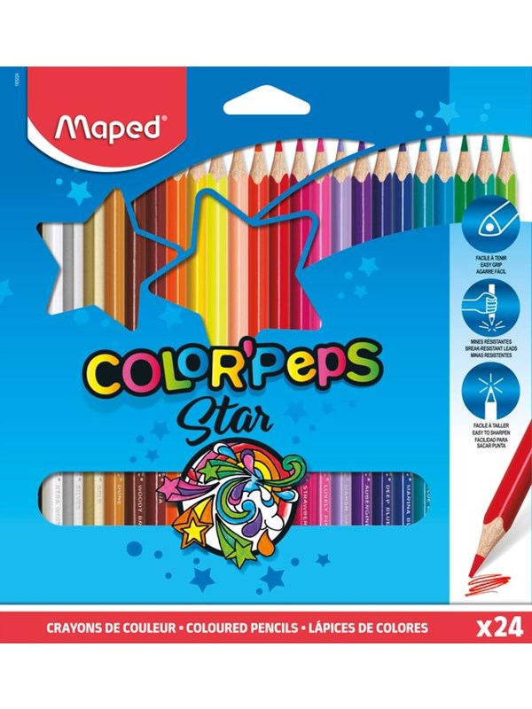 Produktfoto för Maped Color'Peps Star Colour pencils x24