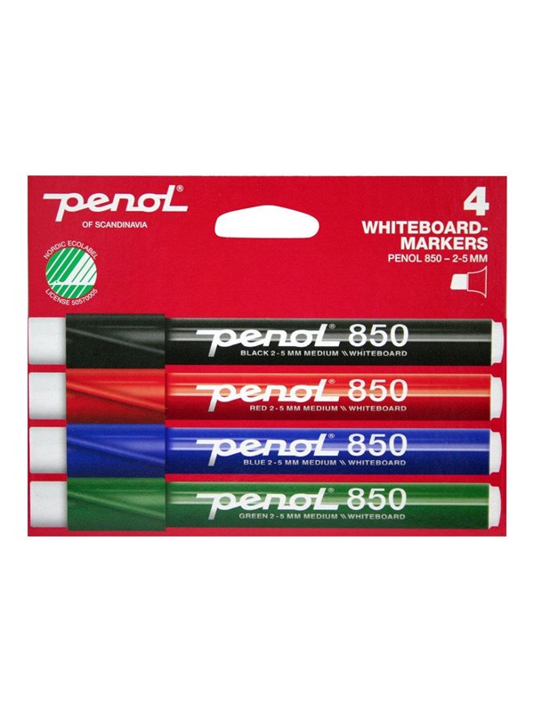 Produktfoto för PENOL Whiteboardpenna 850 sned sorterade färger
