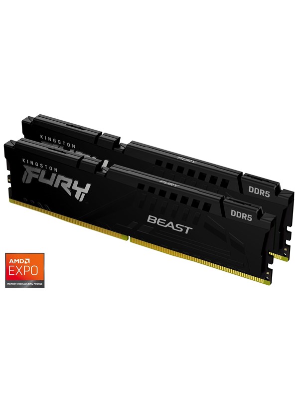 Kingston Fury Beast Ddr5 5200 64gb Cl36 Dual Channel 2 Pcs Amd Expo & Intel Xmp Svart