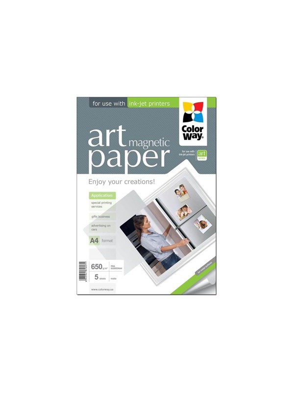 ColorWay ART magnetic - magnetic photo paper - matte - 5 sheet(s) - A4 - 650 g/m²