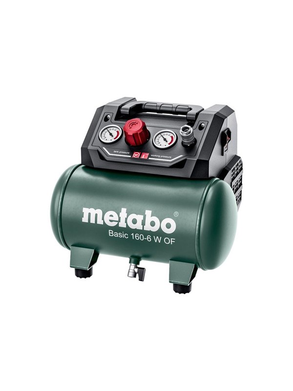 Produktfoto för Metabo Basic 160-6 W OF - Tryckluftspump - 0.9 kW - oljefri - 160 l/min - 6 liter