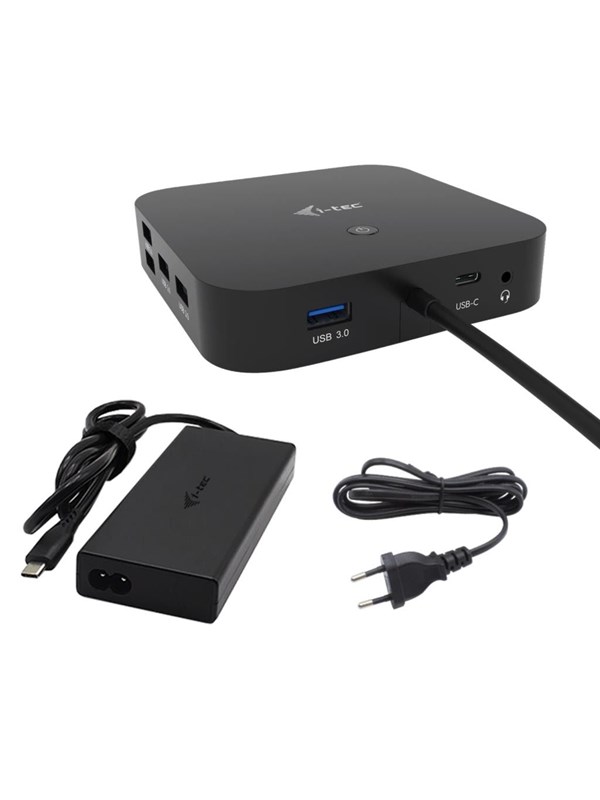 I-Tec USB-C HDMI Dual DP Docking Station with Power Delivery 100 W + i-tec Universal Charger 100 W