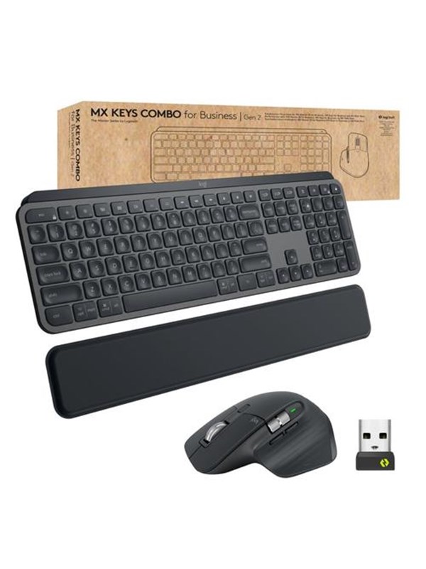 Logitech Mx Keys Combo For Business Tastatur & Mus Set Fransk Svart
