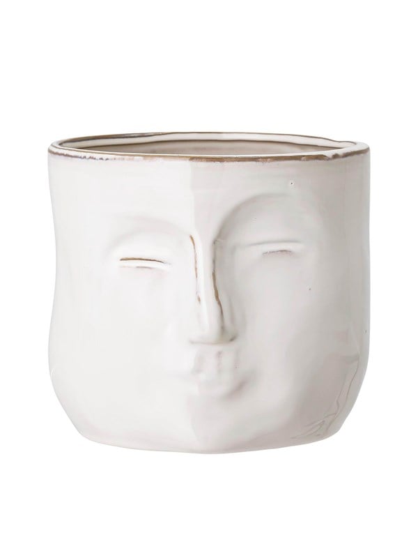 Bloomingville Face Flowerpot - White